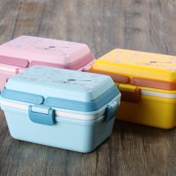 長方形雙層密封飯盒10
