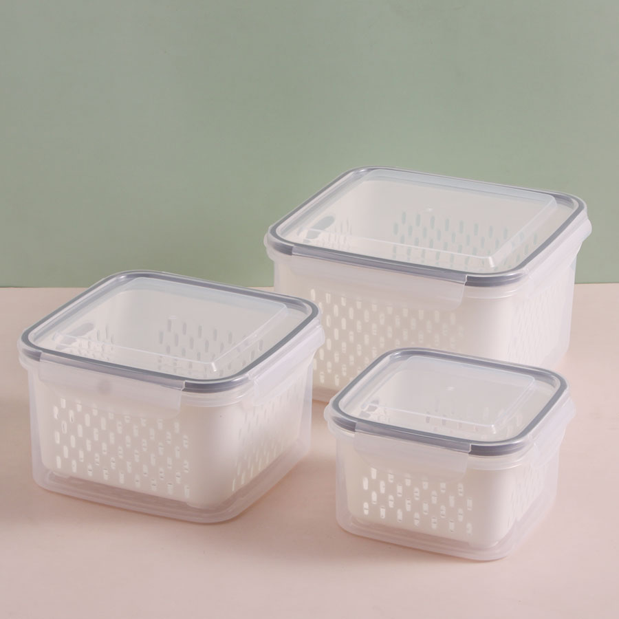 美時正方形密封瀝水保