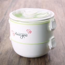 心形小號(hào)雙層便當(dāng)盒（簡(jiǎn)